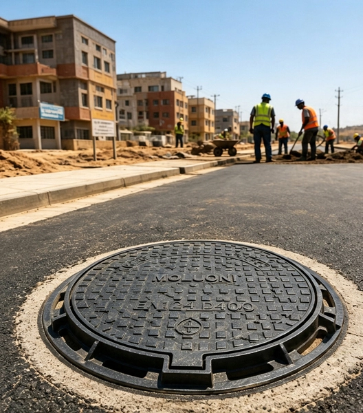 أغطية غرف التفتيش والصرف الصحي المصنوعة من حديد الدكتايل في أفريقيا